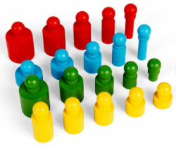 Bigjigs houten gewichtblokken vier kleuren BJ-BJ36012 5
