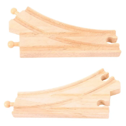 Bigjigs Houten rails rechtdoor-afslaan splitsing BJ-BJT107 1
