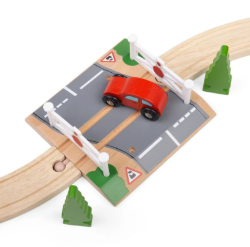 Bigjigs Houten rails spoorwegovergang BJ-BJT118 2