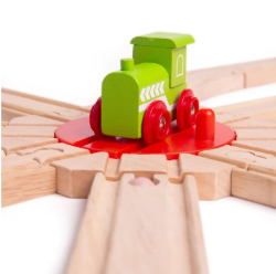 Bigjigs Houten rails draaibaar kruisingsvlak 8 wegen BJ-BJT134 3