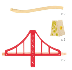 Bigjigs Dubbele hangbrug BJ-BJT136 3