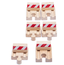 Bigjigs houten rails stootblokken 6 stuks BJ-BJT161 3