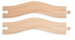 Bigjigs Houten rails flauwe bocht  BJ-BJT173 2