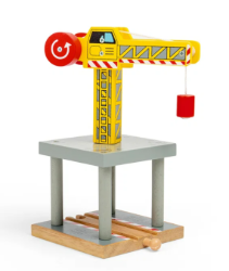 Bigjigs treinbaangebouw gele kraan BJ-BJT175 1