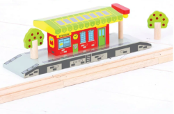 Bigjigs dorpsstation houten treinbaan BJ-BJT190 3