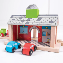 Bigjigs stationsgebouw houten trein BJ-BJT215 2