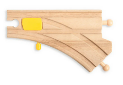 Bigjigs Houten rails mechanische wissel 2 stuks BJ-BJT219 5
