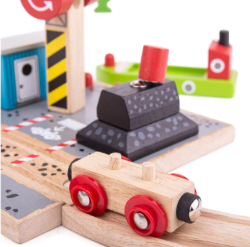 Bigjigs Kolen overlaadstation houten treinbaan gebouw BJ-BJ257 6