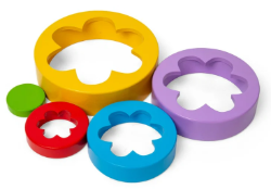 Bigjigs houten stapelspel bloementoren BJ-37006 1