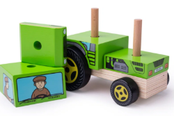 Bigjigs blokken stapelpuzzel tractor BJ-BB125 2