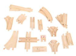 Bigjigs Rails uitbreidingsset 25 delig houten treinbaan BJ-BJT054 1