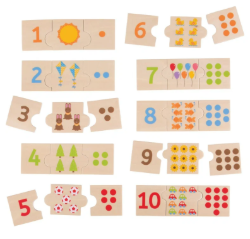 Bigjigs houten puzzel tellen tot 10 BJ-BT261 1