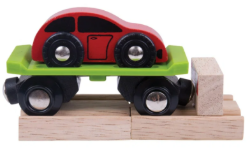 Bigjigs Wagon met autootje Houten treinbaan BJ-BJT442 1