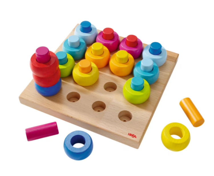 HABA opsteekspel Kleurenringen Uitgepakt