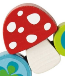 HABA houten bijt- en grijpring Paddestoel