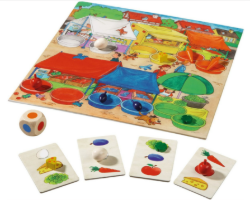 HABA Mijn eerste spelletjesdoos 10 spellen Markt