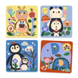 Djeco - kleurset - Magisch inkleuren. Kiekeboe! Dierenbaby’s van over de hele wereld - vanaf 18 maanden