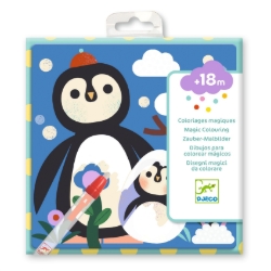Djeco - kleurset - Magisch inkleuren. Kiekeboe! Dierenbaby’s van over de hele wereld - vanaf 18 maanden