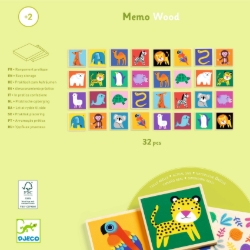 Djeco - houten educatief spel - Houten memo - vanaf 2 jaar