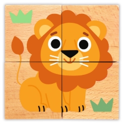 Djeco - houten puzzel - Wild & Co - vanaf 2 jaar