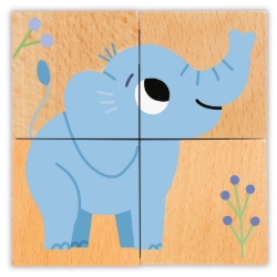 Djeco - houten puzzel - Wild & Co - vanaf 2 jaar