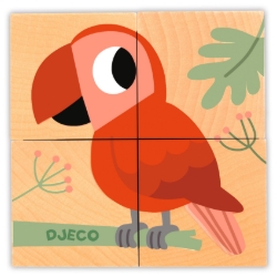 Djeco - houten puzzel - Wild & Co - vanaf 2 jaar