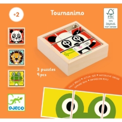 Djeco - houten draaipuzzel - Tournanimo - vanaf 2 jaar