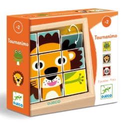 Djeco - houten draaipuzzel - Tournanimo - vanaf 2 jaar