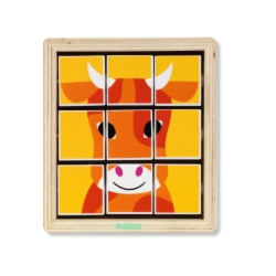 Djeco - houten draaipuzzel - Animoroll Boerderijdieren - vanaf 2 jaar