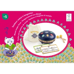 Djeco - Metalen Trommel - Tongtrommel- 8 Toons, Blauw - vanaf 5 jaar