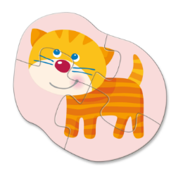 HABA 4 Eerste Puzzels Jonge Dieren Kat