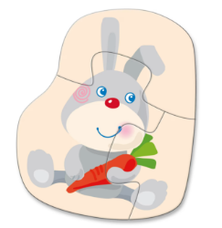 HABA 4 Eerste Puzzels Jonge Dieren Konijn
