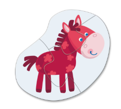 HABA 4 Eerste Puzzels Jonge Dieren Paard
