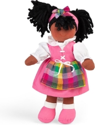 Bigjigs Lappenpop Jess – Zachte Pop met Kleurrijke Outfit 25 cm – Vanaf 0 jaar