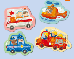 HABA - 4 eerste puzzels - Hulpvoertuigen