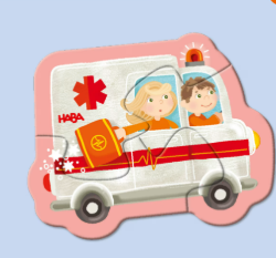HABA - 4 eerste puzzels - Hulpvoertuigen