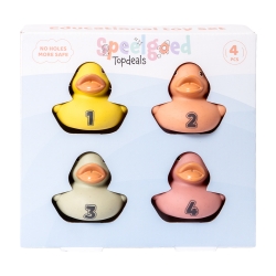BIOplastic Badeendjes Set – 4 stuks pastel – vanaf 18 mnd