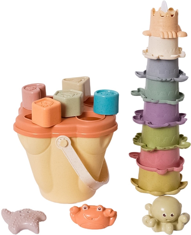 BIOplastic Bad- & Strandspeelgoedset Activiteitenemmer 17-delig - Vanaf 3 jaar