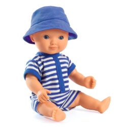Djeco Pomea Baby Olive – Badpop 32 cm – vanaf 18 maanden