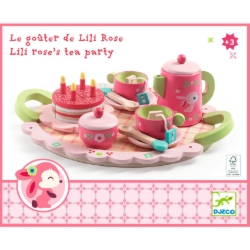 Djeco houten Theeservies Lili Rose met Taart – vanaf 3 jaar