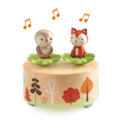 Djeco muziekdoosje Uil en Vos - Melodie van het bos – Decoratief