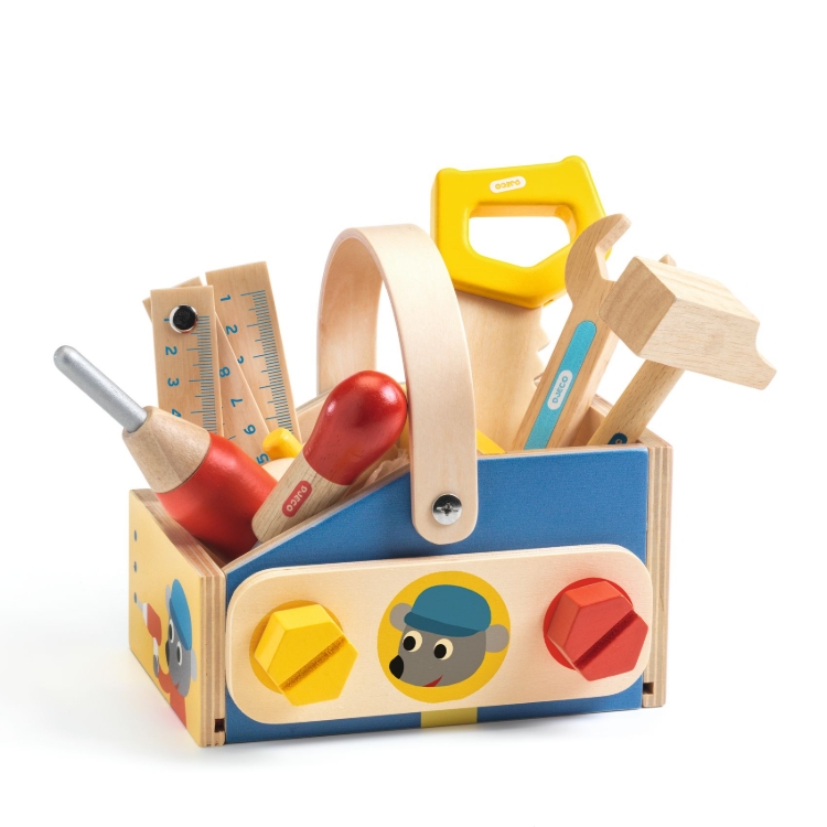 Djeco Minibrico – Houten Gereedschapskist - vanaf 18 maanden