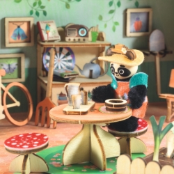 Djeco Mi House Olive – DIY Miniatuurhuis met Panda - vanaf 8 jaar