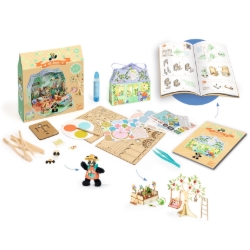 Djeco Mi House Olive – DIY Miniatuurhuis met Panda - vanaf 8 jaar