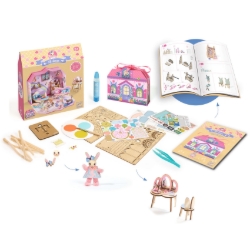 Djeco Mi House Rosie – DIY Miniatuurhuis met Konijn - vanaf 8 jaar
