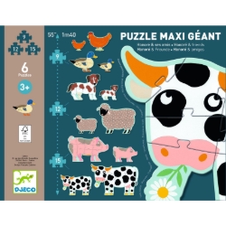Afbeeldingen van Djeco puzzelset Honoré en vrienden – 6 dieren – vanaf 3 jaar