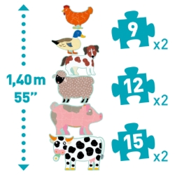 Afbeeldingen van Djeco puzzelset Honoré en vrienden – 6 dieren – vanaf 3 jaar