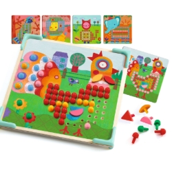 Picture of Djeco Mosaïco Animo – dierenmozaïek met 230 pinnetjes – vanaf 4 jaar
