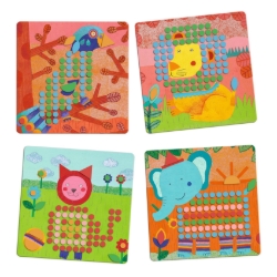 Picture of Djeco Mosaïco Animo – dierenmozaïek met 230 pinnetjes – vanaf 4 jaar