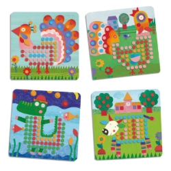 Picture of Djeco Mosaïco Animo – dierenmozaïek met 230 pinnetjes – vanaf 4 jaar